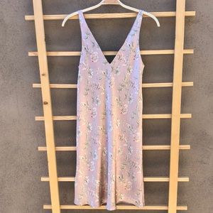 Calvin Klein 100% silk floral slip dress